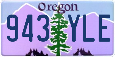 OR license plate 943YLE