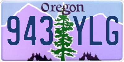 OR license plate 943YLG
