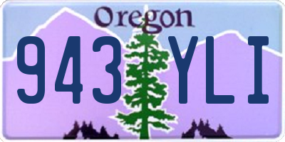 OR license plate 943YLI