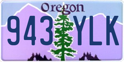 OR license plate 943YLK