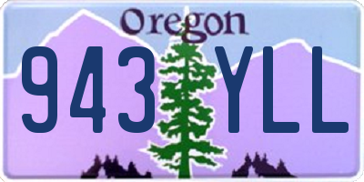 OR license plate 943YLL
