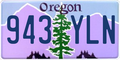 OR license plate 943YLN