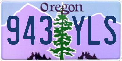 OR license plate 943YLS