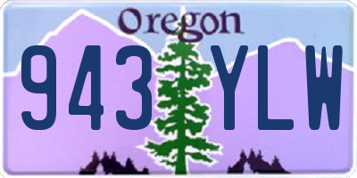 OR license plate 943YLW