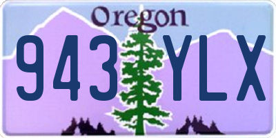 OR license plate 943YLX