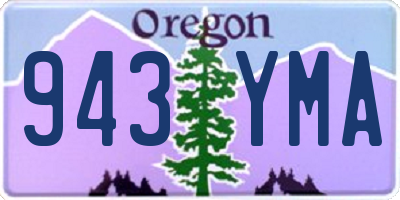 OR license plate 943YMA