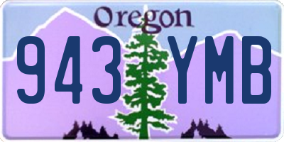 OR license plate 943YMB