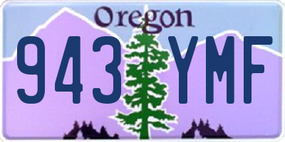 OR license plate 943YMF
