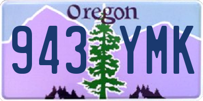 OR license plate 943YMK
