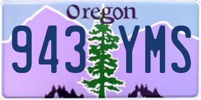 OR license plate 943YMS