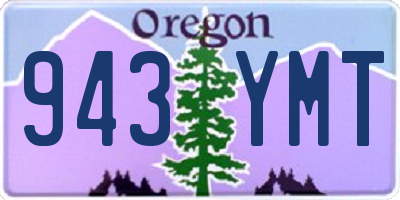 OR license plate 943YMT