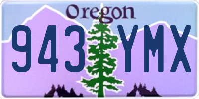 OR license plate 943YMX