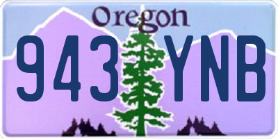 OR license plate 943YNB