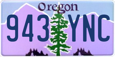OR license plate 943YNC