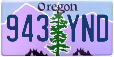OR license plate 943YND