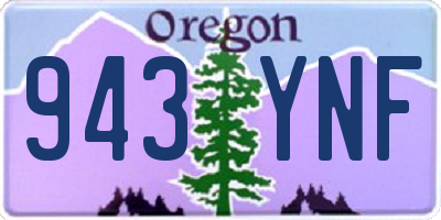 OR license plate 943YNF