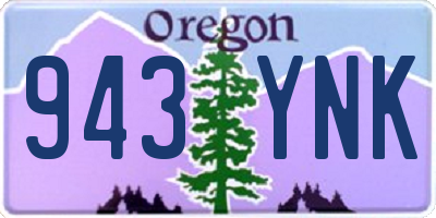 OR license plate 943YNK