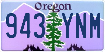 OR license plate 943YNM