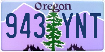 OR license plate 943YNT