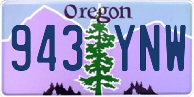 OR license plate 943YNW