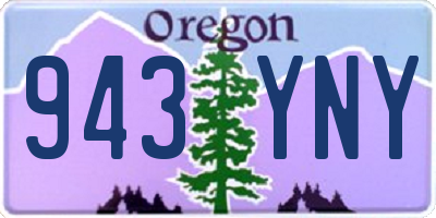 OR license plate 943YNY