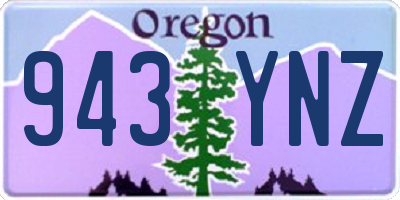 OR license plate 943YNZ