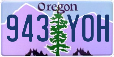 OR license plate 943YOH