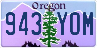 OR license plate 943YOM