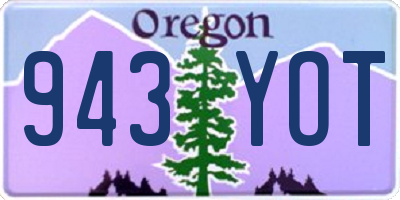 OR license plate 943YOT