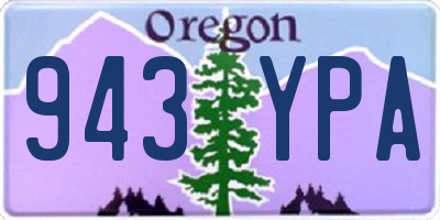 OR license plate 943YPA