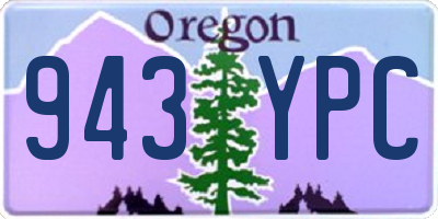 OR license plate 943YPC