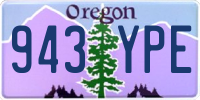OR license plate 943YPE