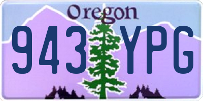OR license plate 943YPG