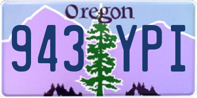 OR license plate 943YPI