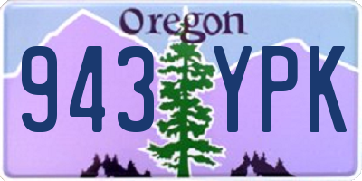 OR license plate 943YPK