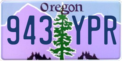 OR license plate 943YPR