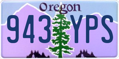 OR license plate 943YPS