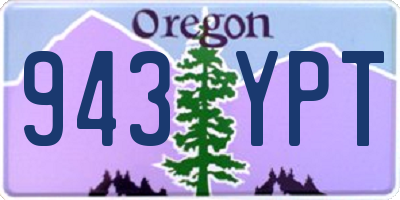 OR license plate 943YPT