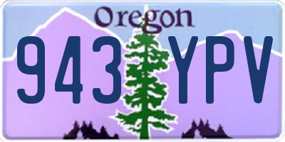 OR license plate 943YPV