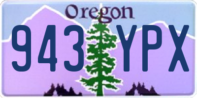 OR license plate 943YPX