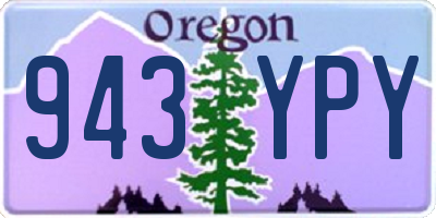 OR license plate 943YPY