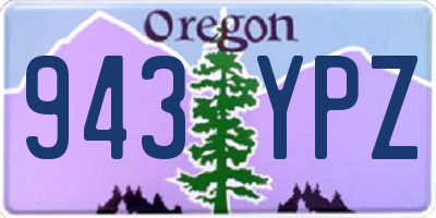 OR license plate 943YPZ