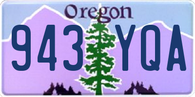 OR license plate 943YQA