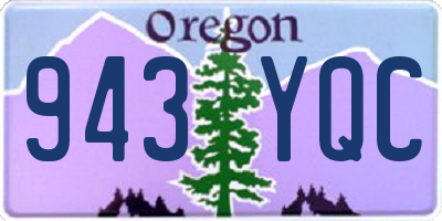OR license plate 943YQC