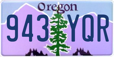 OR license plate 943YQR