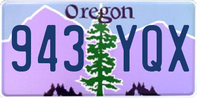 OR license plate 943YQX