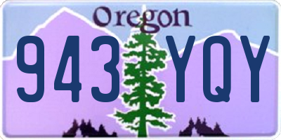 OR license plate 943YQY