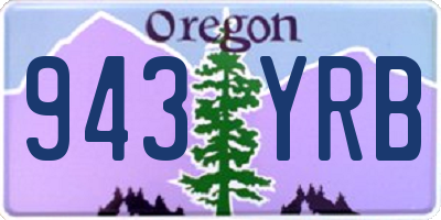 OR license plate 943YRB