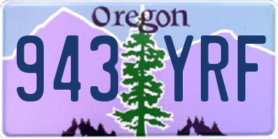OR license plate 943YRF