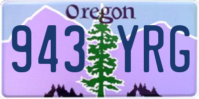OR license plate 943YRG